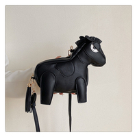 Bolso cruzado con forma de caballo de animal personalizado de gama alta, bolso de hombro bonito para mujer con flecos