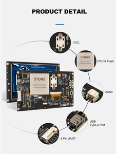 Đá 5 inch HMI LCD Panel 800*480 màn hình cảm ứng hiển thị UART LCD module STWI050WT-01 - Product Image 3