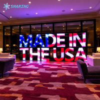 Letrero Luminoso LED RGB Personalizado, Letrero 3D de Gran Tamaño con Iluminación Frontal, Letrero Pixelado para Eventos Comerciales y Telón de Fondo para Escenarios