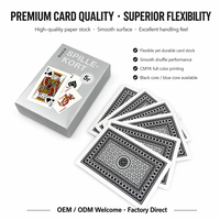Cartes à Jouer Classiques Personnalisées OEM/ODM, Jeu de 54 Cartes, Dos Géométrique, Coins Arrondis, Finition Vernie, Tailles Personnalisées, Boîte en Papier
