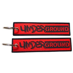 Porte-clés personnalisé en gros avec broderie tissée, mousqueton et porte-clés promotionnels brodés, prix d'usine - Product Image 3