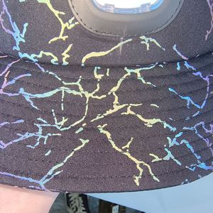 Rainbow Reflective Headlight Rechargeable LED Bucket Baseball Cap USB Light for Running <strong>Walking</strong> Camping Hands Free Light-Up <strong>Hat</strong> - Product Image 4