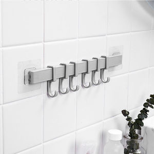 Crochets muraux adhésifs puissants transparents pour <span class=keywords><strong>porte</strong></span> et mur, organisateurs de cuisine et salle de bain, <span class=keywords><strong>support</strong></span> pour serviettes, vêtements et clés - Product Image 3