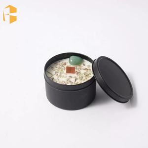 <span class=keywords><strong>2025</strong></span> all'ingrosso della decorazione domestica della latta del barattolo della candela della fragranza della pietra di cristallo olio essenziale naturale della cera di soia candele profumate personalizzate - Product Image 3