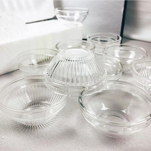 Lot de 10 petits bols en <span class=keywords><strong>verre</strong></span> empilables, design minimaliste, écologiques, faits à la main, ramequins transparents pour condiments, glaces, collations, bonbons, repas - Product Image 2
