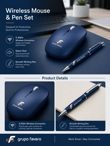 Ensemble cadeau élégant et raffiné en acier inoxydable de 6 pièces, logo personnalisé, stylo signature, cadeaux promotionnels d'entreprise - Product Image 2