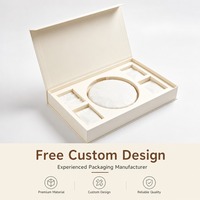 HuanXing Luxuriöses Beige Tee-Geschenkbox-Set mit Individuellem Logo, Klappdeckel und Inneren Trennwänden für Tee-Kuchen-Geschäftsgeschenkverpackung