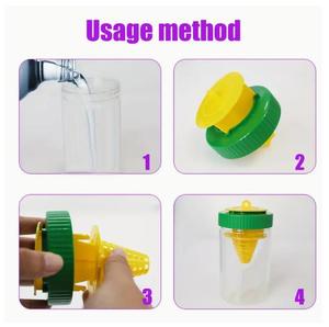 Trampa Ecológica para Moscas de la Fruta, Polvo No Tóxico para Matar Moscas, Recipiente Desechable Portátil para Atrapar Moscas en el Hogar y el Jardín, para Abejas y Avispas - Product Image 5