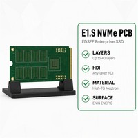 Fabricant de PCB SSD avec HDI multi-couches jusqu'à 40 couches pour E1.S EDSFF NVMe, fabricant d'assemblages PCBA personnalisés pour entreprises