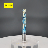 Foret étagé en carbure de tungstène, foret hélicoïdal en carbure de tungstène 6 mm, foret étagé en carbure de tungstène avec revêtement bleu