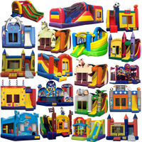 Château gonflable extérieur en PVC commercial pour location de fête, aire de jeux, trampoline, combo toboggan pour enfants et adultes