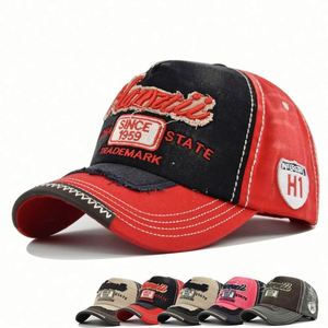 Casquette de baseball vintage style hip-hop délavée et vieillie, casquette à 5 panneaux, casquette snapback - Product Image 1