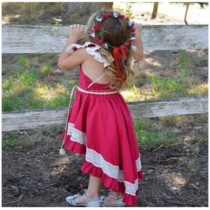 Ropa Infantil al por Mayor, Vestidos para Niñas con Dobladillo Asimétrico - Product Image 4