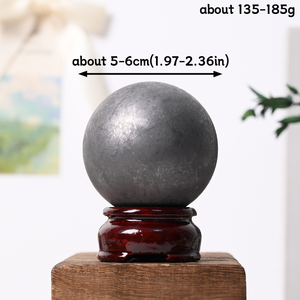 New Product Natural Stones and <b>Crystal</b> Wholesale Bulk Shungite Sphere <b>Ball</b> <b>Crystal</b> Spheres for Decor - Product Image 3