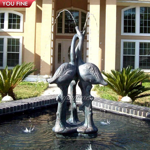 Sculpture de <span class=keywords><strong>héron</strong></span> grandeur nature en bronze YOUFINE, ailes écartées, statue d'oiseau grue antique pour la décoration paysagère de villa en bord de lac - Product Image 6