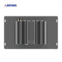 PC Panel Industri Tanpa Kipas 18,5 Inci All In One Komputer Layar Sentuh Kapasitif Sepuluh Titik 2 LAN 4 USB 6 COM Q W18RWH T