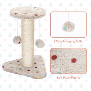 Nobleza piccolo gatto centro attività legno marrone gattino albero rampicante con Sisal gatto tiragraffi appesi giocattoli confezionati in cartone - Product Image 5