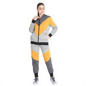Conjunto Deportivo de Invierno para Mujer, Cálido, con Sudadera con Cierre y Manga Larga en 3 Colores Diferentes, 100% Algodón-Felpa, Artículo Superventas - Product Image 1