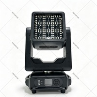 FEIYUEYUE Projecteur à tête mobile double face 4x60W RGBW + 9x10W LED 8000K avec zoom, wash et beam, contrôle DMX512 pour l'éclairage événementiel