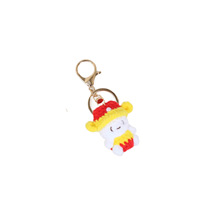 Décoration suspendue artisanale en laine tricotée, motif petit bonhomme porte-bonheur, bonbons gélifiés QQ, ours en peluche mignon, poupée de dessin animé, clé décorative