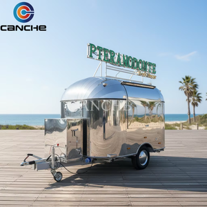 Food Truck Vintage en Acier Inoxydable pour Café, Desserts, Snacks Mobiles, Vente de Nourriture Rapide de Rue, Logo Personnalisé - Product Image 2