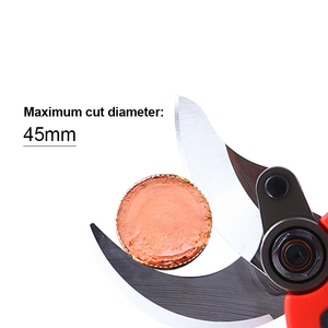 Sécateur sans fil Ananke Tools, batterie lithium 21V, acier haute teneur en carbone SK5, rouge, 1,25 kg, pour branches d'arbres de 35 mm à 45 mm - Product Image 4