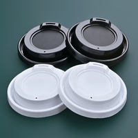 Couvercles plats jetables en plastique PP de 90mm couvercles de tasses à café en papier anti-fuite pour bouteilles de vin