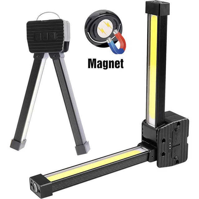 Portable 7-Mode Foldable LED Work Light 90 Degree Rotate Rechargeable Magnetic Flashlight