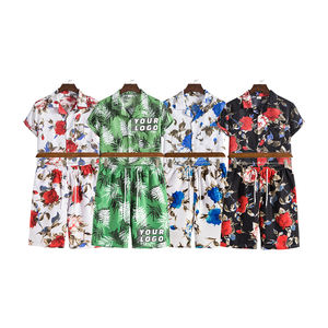 शीर्ष बिकने वाली ग्रीष्मकालीन पुष्प प्रिंट हैवीयन शॉर्ट्स छुट्टियों की शैली पुरुषों के ब्रांड कपड़े 2 टुकड़े सेट - Product Image 1
