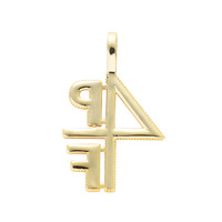 BESDZ0269 Collier tendance en laiton et zircon pour homme, style hip-hop européen et américain, pendentif lettre et chiffre 4PF en alliage de cuivre, idéal pour la danse urbaine