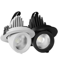 Nouveau Spot LED Encastrable Orientable et Réglable 5W - 50W COB Anti-Éblouissement, Lumière LED Type Trompe d'Éléphant