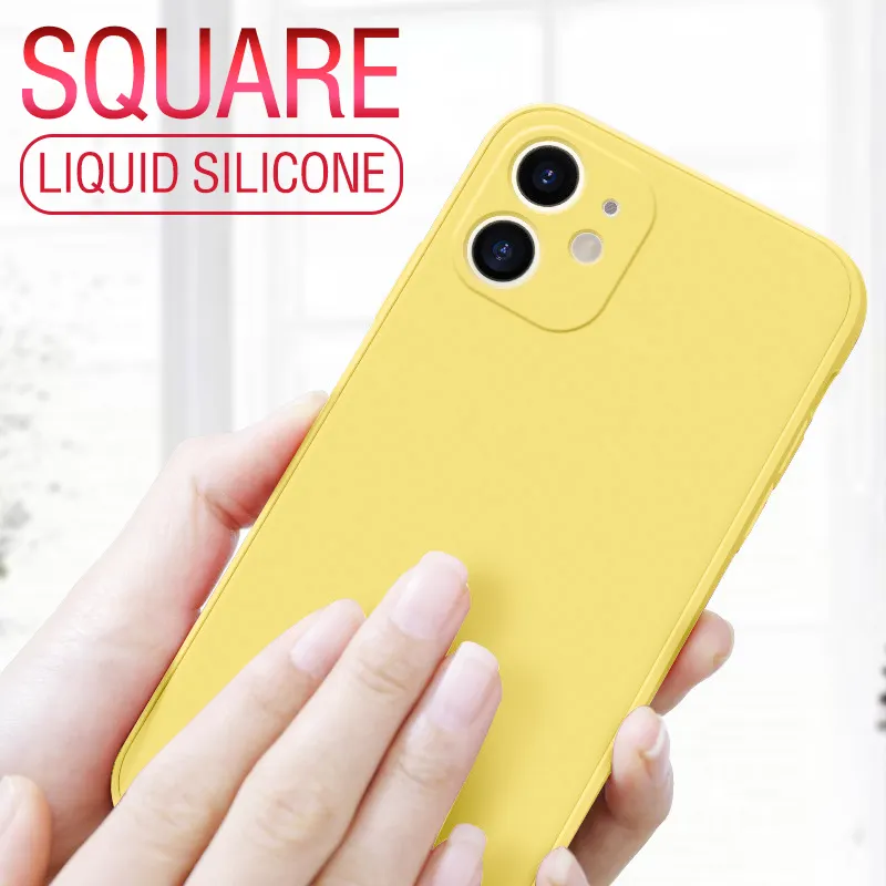 High Quality Phone Case For OnePlus 1+9 RT 1+8 1+7 1+7T 1+9R 1+5 5G Pro Luxury Candy Color Liquid Silicone Square Back Cover