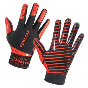 Guantes de fútbol americano para entrenamiento, guantes de cuero personalizados, de dedo completo, deportivos, novedad - Product Image 5