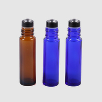 Nouveau design double couche anti-fuite 10ml 30ml 50ml Flacon en verre pour huile essentielle, parfum, fragrance avec bille roulante