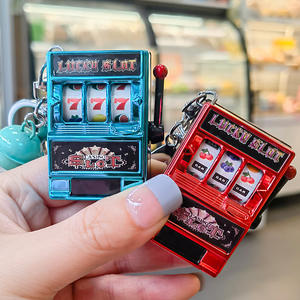 Slot Machine Mini Casino Kawaii Vintage Fashion Metal <b>Bottle</b> <b>Opener</b> <b>Keychain</b> Lightweight Square for New Year Las Vegas Party - Product Image 4