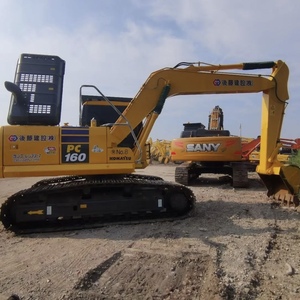 Excavatrice sur chenilles Komatsu PC160 d'occasion, 16 tonnes, excavatrice japonaise d'origine en bon état de marche, vendue à bas prix - Product Image 1