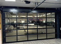 Cadre en aluminium automatique moderne de haute qualité Portes sectionnelles en verre transparent Porte de garage sectionnelle pour maisons de luxe