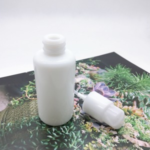 De lujo de alta calidad Blanco Opal de bomba de vidrio de cara de la botella de la loción 50Ml 100Ml - Product Image 2