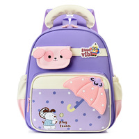 Sac à dos scolaire pour enfants, petit sac à dos léger à double bandoulière, mignon, enfantin, simple et décontracté