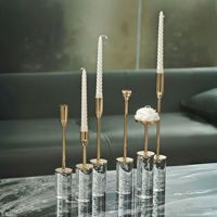 Luxuriöses 6-teiliges Acryl-Kerzenhalter-Set Europäischer Kerzenständer für Hochzeits-Tischdekoration und Wohnraumgestaltung