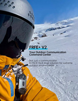 Casque Intercom de Ski FreedConn FREE+V2 5.1 avec Réseau Mesh pour 24 Personnes, Mixage Audio Optimal 1.6KM et Recharge Rapide