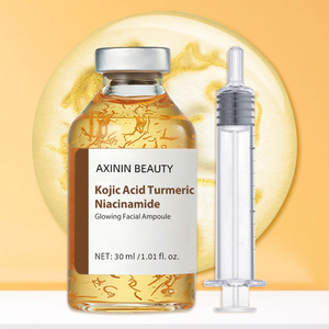 Han Linger Private Label Whitening Hydraterende Gezichtsampul Serum Vermindert Roodheid Donkere Vlekken Kojic Acid Kurkuma <span class=keywords><strong>Niacinamide</strong></span> - Product Image 1