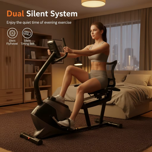 <span class=keywords><strong>Bicicleta</strong></span> Estática Reclinada Magnética de Alta Calidad, Portátil, Resistente, <span class=keywords><strong>con</strong></span> <span class=keywords><strong>Pantalla</strong></span> LCD Horizontal, para Ejercicio en Interiores - Product Image 2