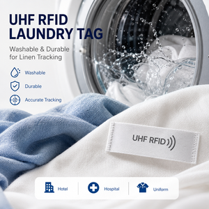 แท็ก RFID UHF แบบซักได้สำหรับติดตามผ้าลินิน สิ่งทอ เสื้อผ้า ชุดยูนิฟอร์ม และการจัดการซักรีดในโรงแรม โรงพยาบาล - Product Image 1