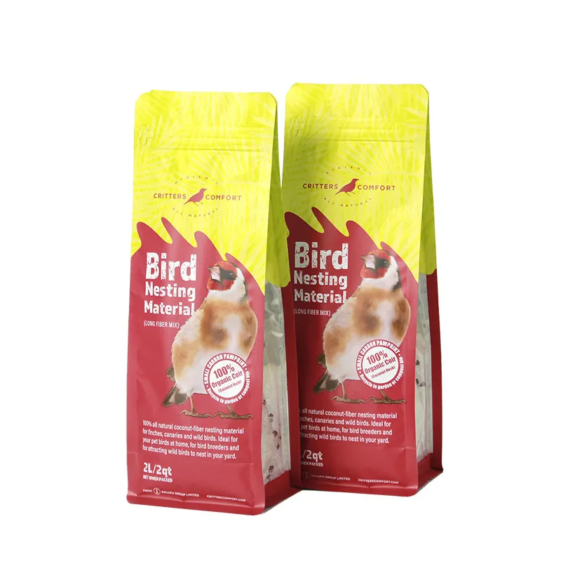 Acht Seiten versiegelte Vogelfutter packung leicht aufreißen Plastiktüte