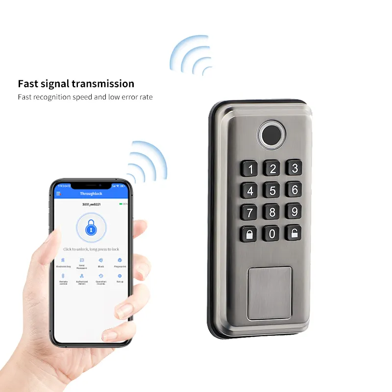 Kunci pintu kamar tidur tahan air keamanan tinggi baut pintu kunci cerdas keypad elektronik digital depan kunci untuk pintu depan
