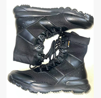 Bottes de combat d'été respirantes SMOVE en cuir avec empeigne en mesh, semelle intermédiaire légère en EVA et semelle extérieure en caoutchouc, fermeture à lacets en PU - Stock disponible