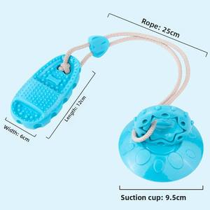 Wholesale Pet Dog Reliever Toys Scratch Bite Resistance Grinding Tooth Cleaning <b>Large</b> Dog Toy With Suction <b>Cup</b> Leaking Food Ball - Product Image 6