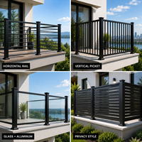 Designs de rampes de balcon en aluminium Ace, rampes de terrasse, rampes d'escalier intérieures, rampes d'escalier en aluminium