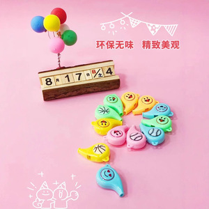 Silbatos de plástico para niños, 6 uds., diseño de dibujos animados, accesorios para fiestas, juguetes, instrumentos musicales - Product Image 2